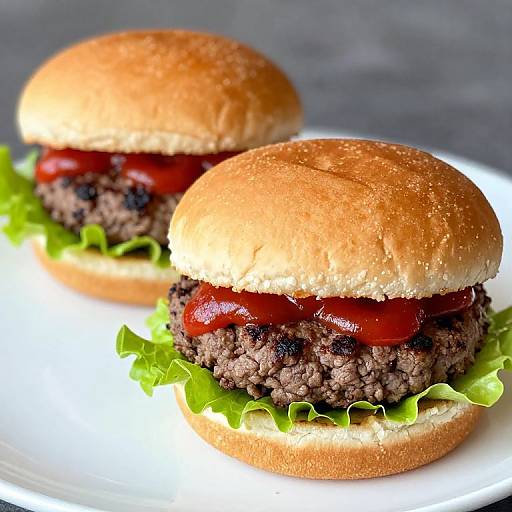 Classic BBQ Beef Burger Presentation