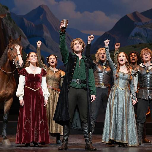 Theatrical Scene with Fantasy Characters