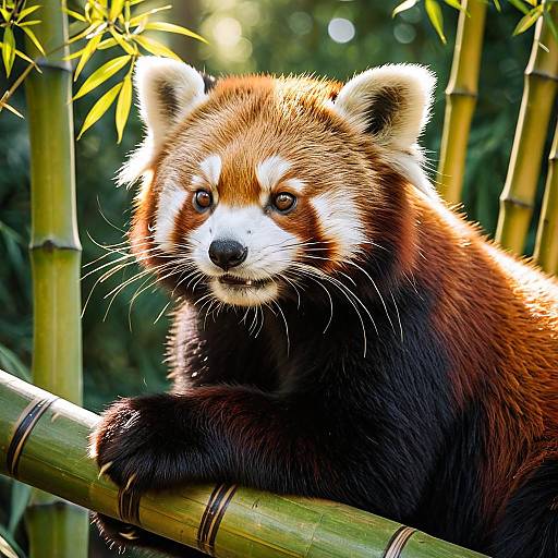 Red Panda in Bamboo Grove