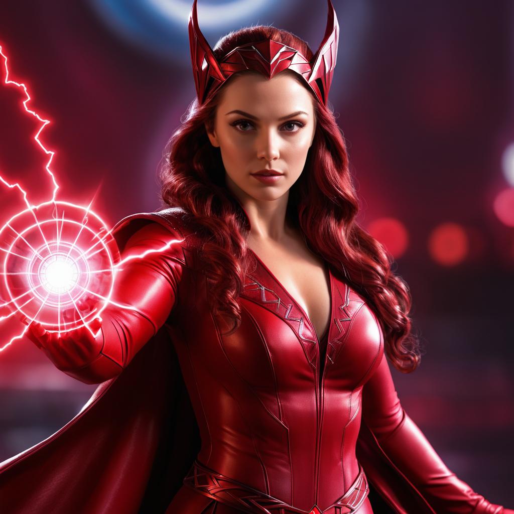 Photorealistic Scarlet Witch Photography