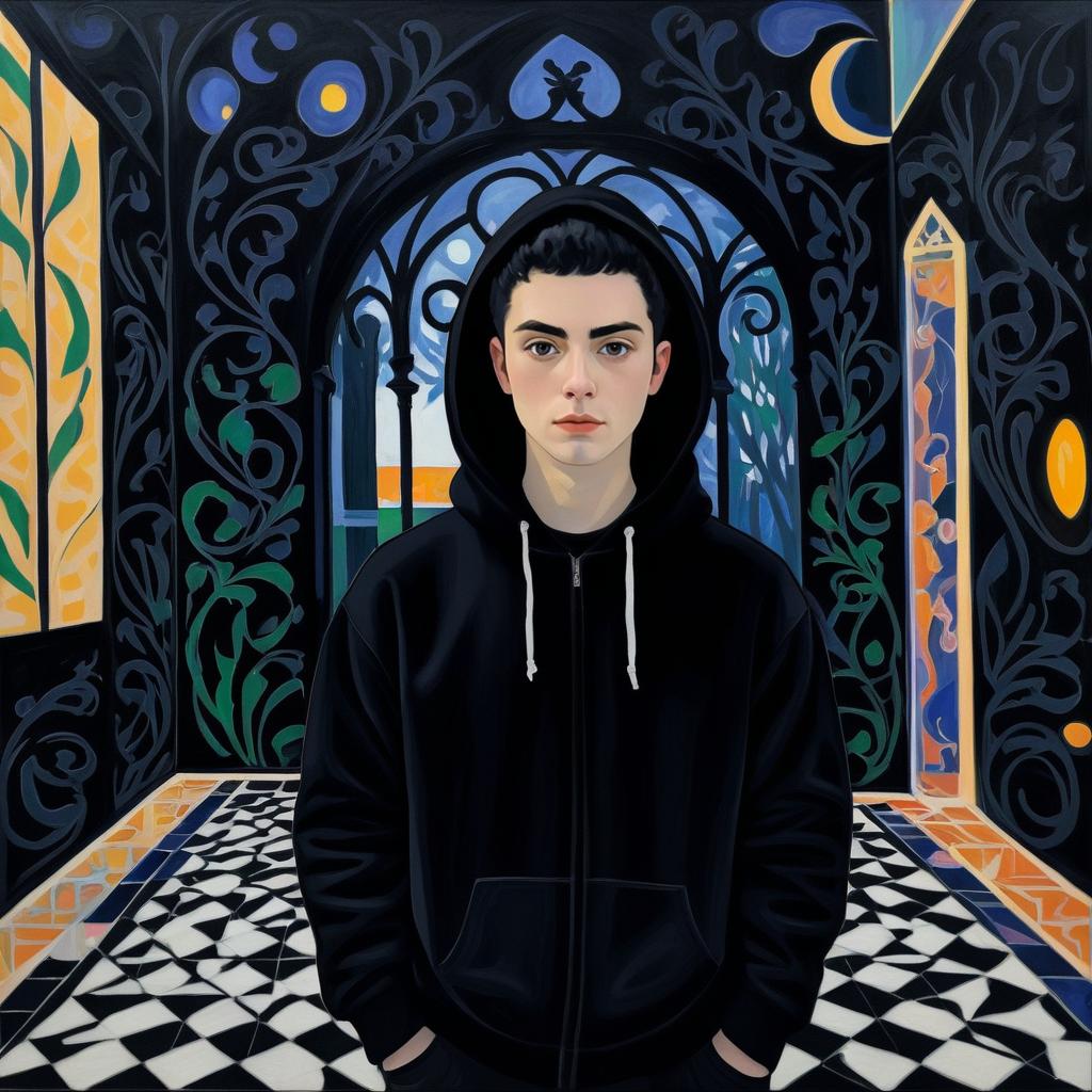 Gothic Young Adult in Matisse Style