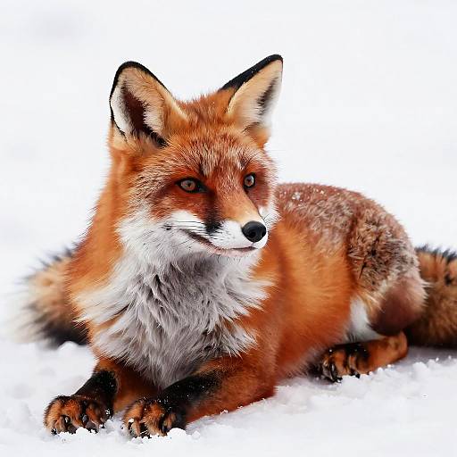 Realistic Digital Painting of Red Fox