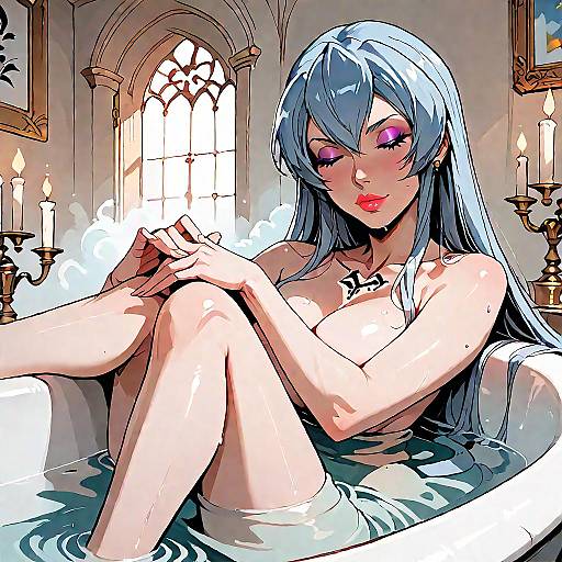 Romantic Candlelit Bath with Esdeath