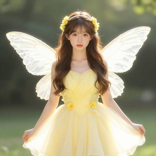 Fairy Girl in Yellow Dress
