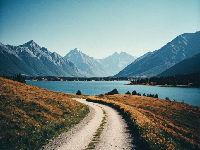 Serene Mountain and Lake Landscape Wallpaper