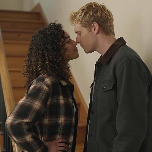 Intimate Moment Between Couple Indoors