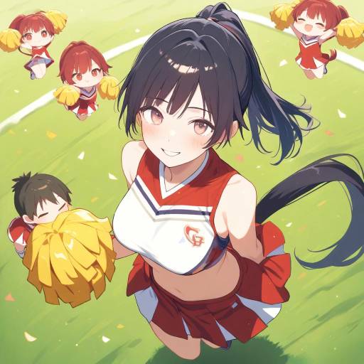 Hinata Hyuga as a Cheerleader in Action