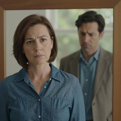 Intense Portrait of a Couple Reflecting