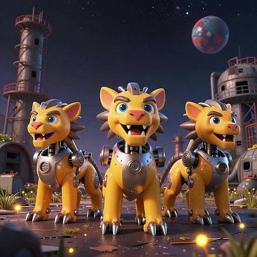 Cybernetic Griffins in Cosmic Wasteland