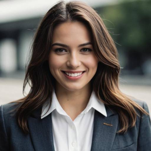 Realistic Portrait of a Woman in a Suit