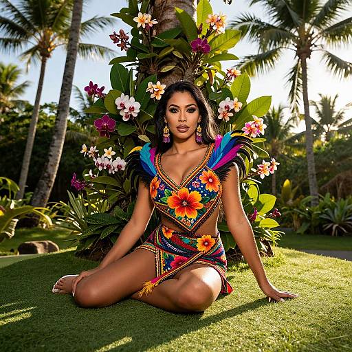 Majestic Tropical Queen in Jungle