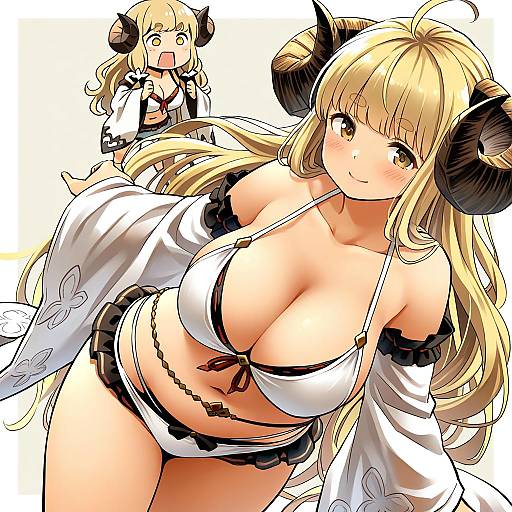 Illustration of Anila (summer) (granblue fantasy), granblue fantasy in the style of Yudepii