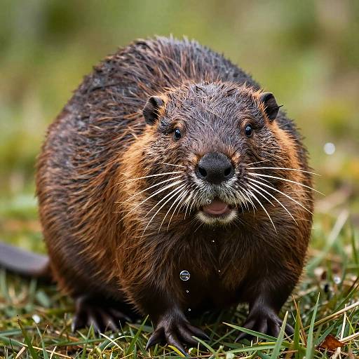 Close-up of a Beaver Outdoors