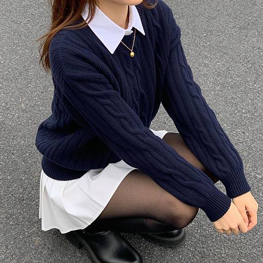 Young Woman in Stylish Autumn Outfit