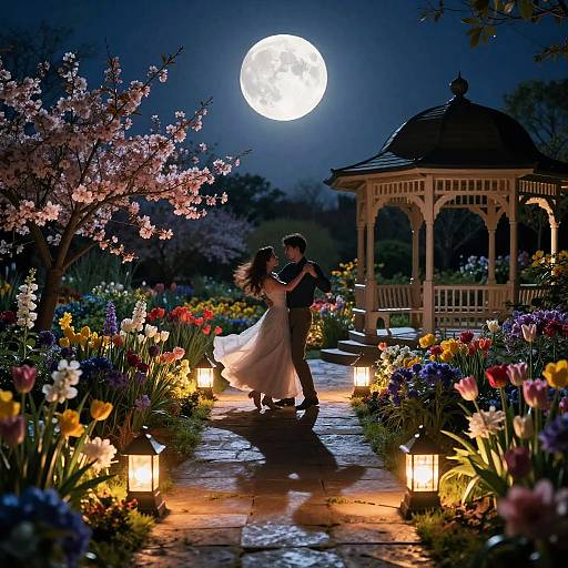Romantic Moonlit Garden Dance