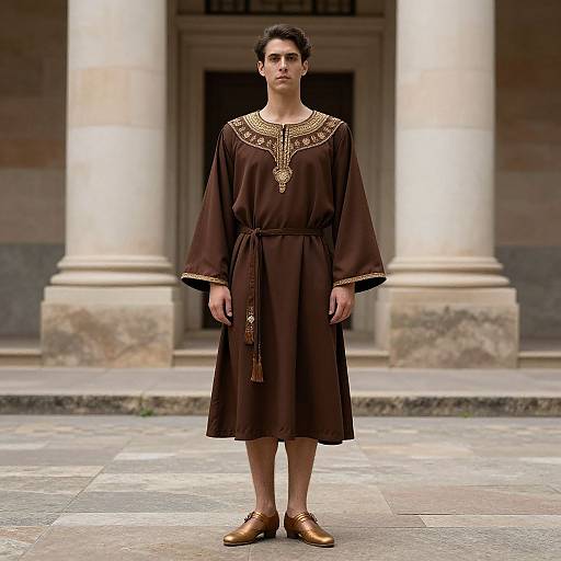 Man in Brown Rumba Costume
