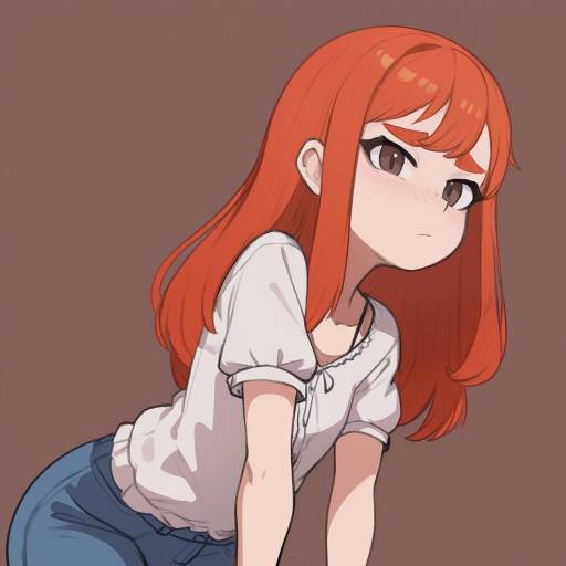 Thoughtful Young Woman in Casual Attire