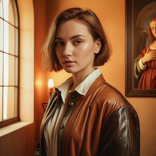 Young Woman in Vintage Room