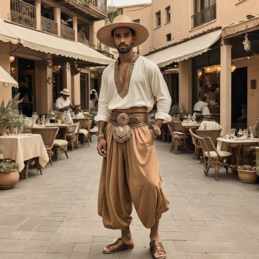 Man in Belly Dancer Style Outfit with Brunch Skirt