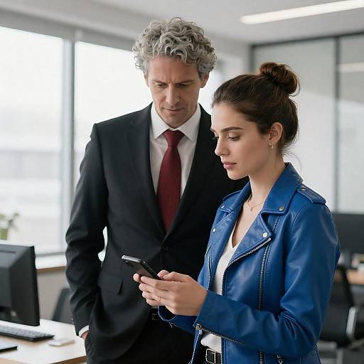 Modern Office Portrait of Business Duo