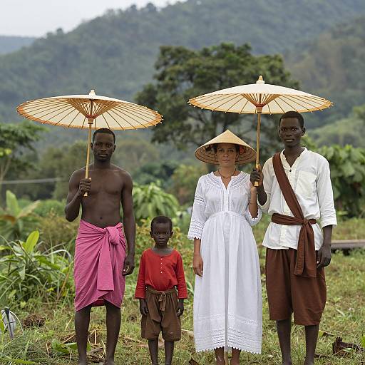 Charming Outdoor Portrait in Lush Mountains