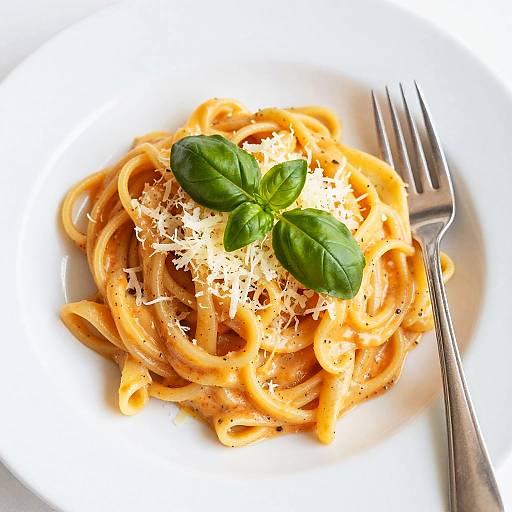 Creamy Orange Pasta with Basil