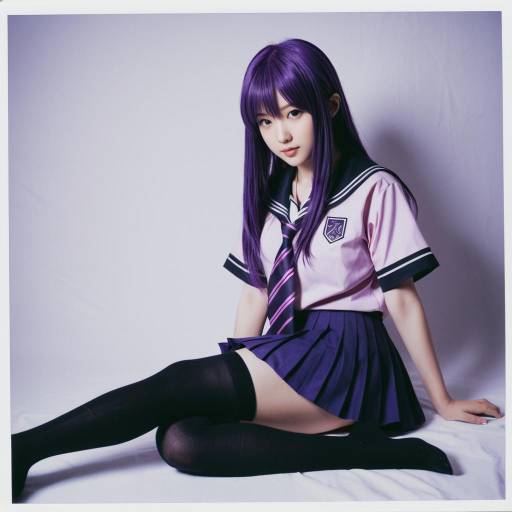 Cosplay of Hitagi Senjougahara in Schoolgirl Outfit