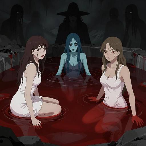 Dark and Haunting Horror Scene Illustration