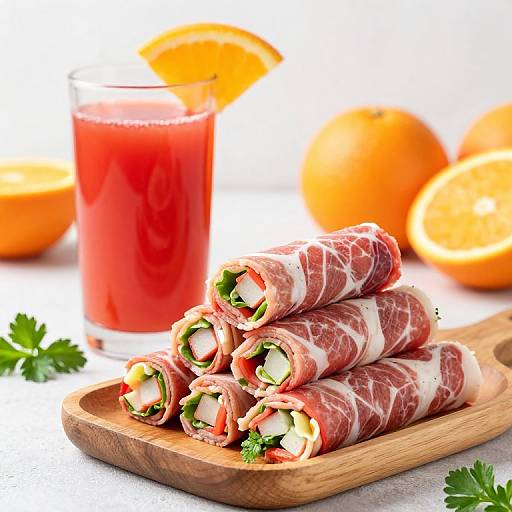 Vibrant Raw Vegan Rolls Platter