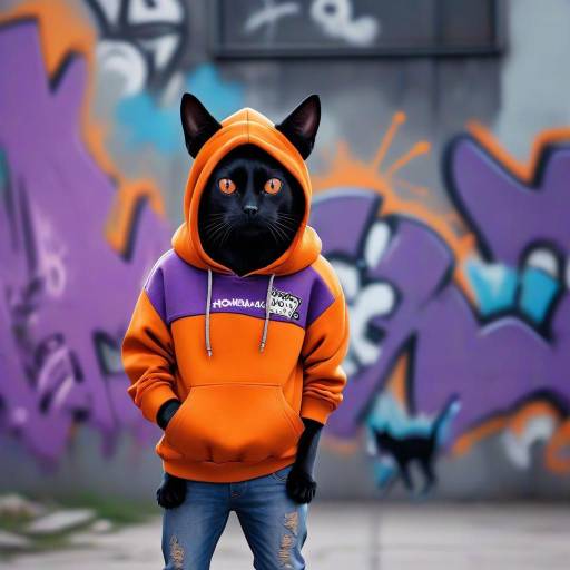 Stylish Dog in a Colorful Hoodie