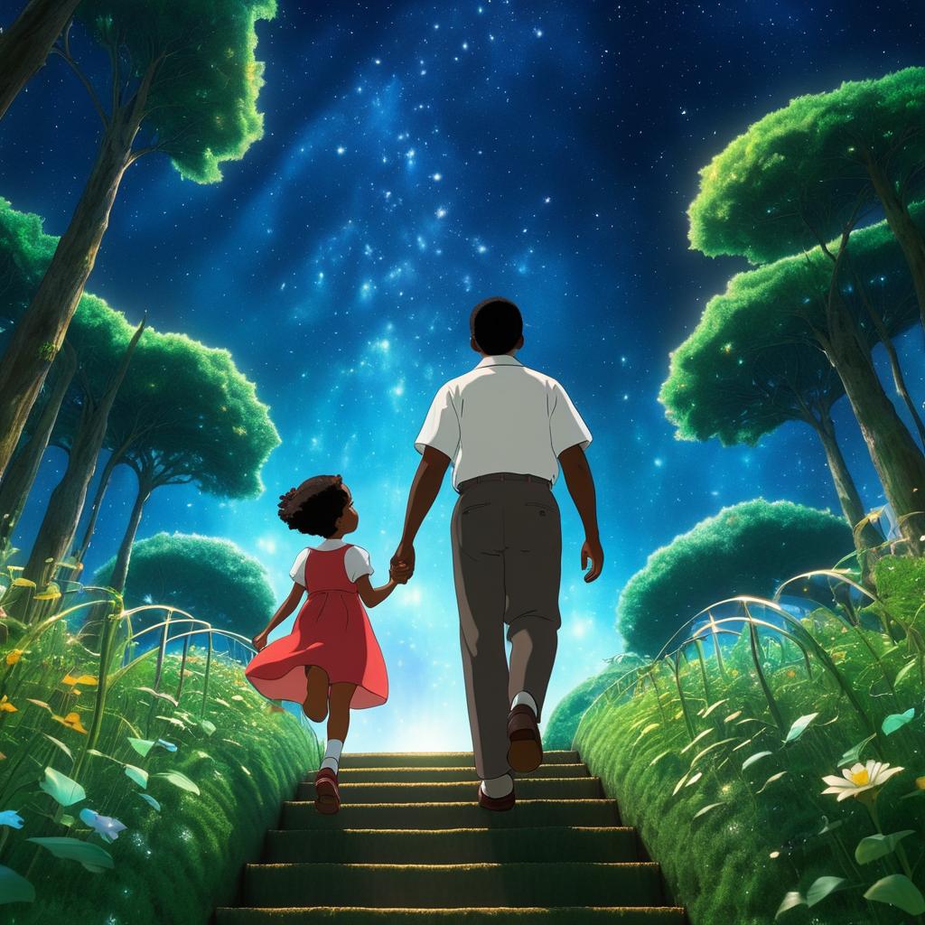 Martin Luther King Jr. in a Ghibli Realm