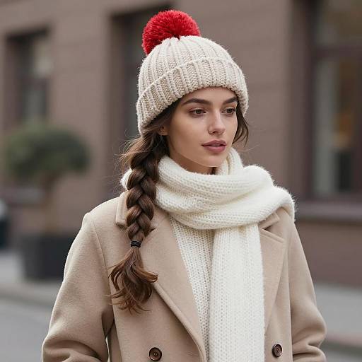 Elegant Winter Outfit Portrait of a Woman