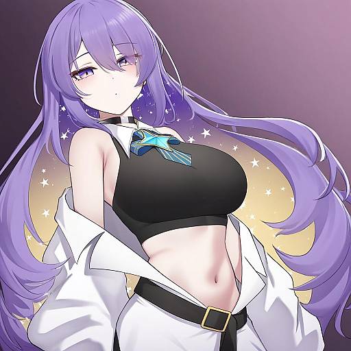 Illustration of Moona hoshinova (1st costume), hololive in the style of K0ng