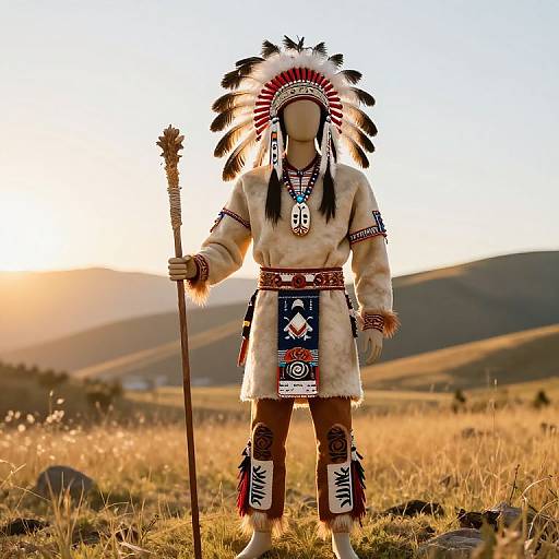 Traditional Native American Mannequin Portrait