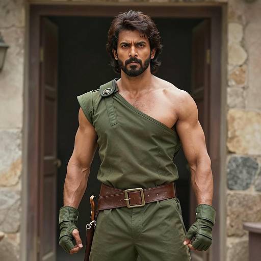 Heroic Rambo Costume Male Portrait