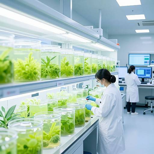 Futuristic Cell Farm Laboratory Interior