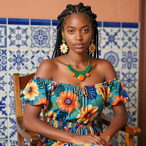 Vibrant Portrait of a Young Woman