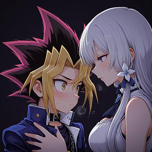 Illustration of Mutou yuugi, yu-gi-oh! in the style of Shiming liangjing