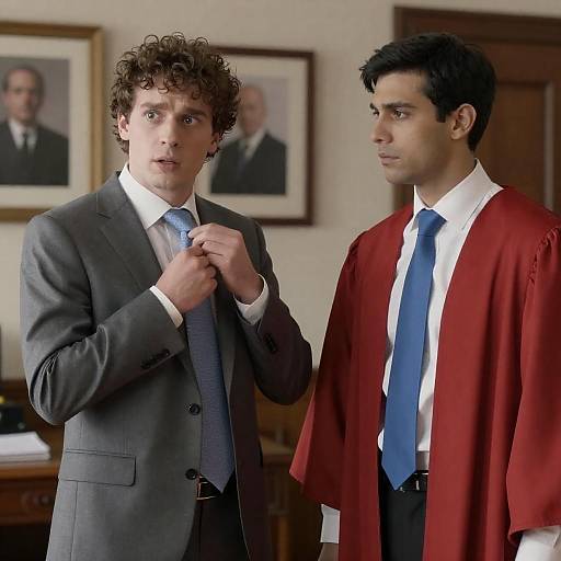 Candid Moment of Two Men in Suit