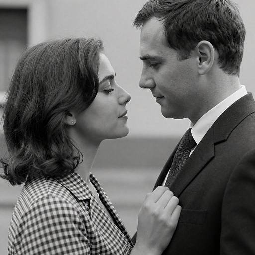 Intimate Black-and-White Portrait of Couple