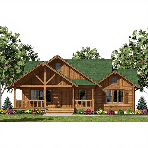 Rustic Country Home Front Elevation