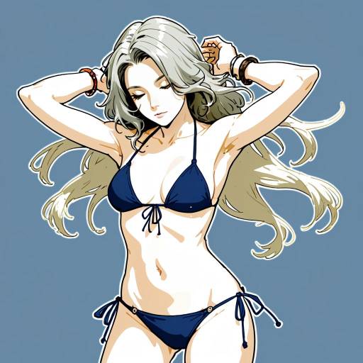 Swimsuit Girl in Contrapposto Pose