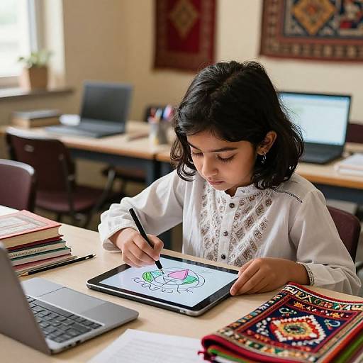 Young Girl Learning AI Design in Islamabad