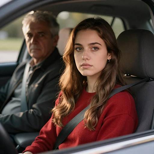 Introspective Moment in a Car