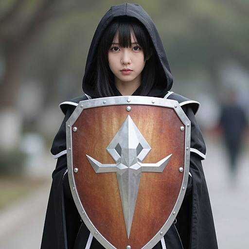 Shield Hero Costume with Hooded Cloak
