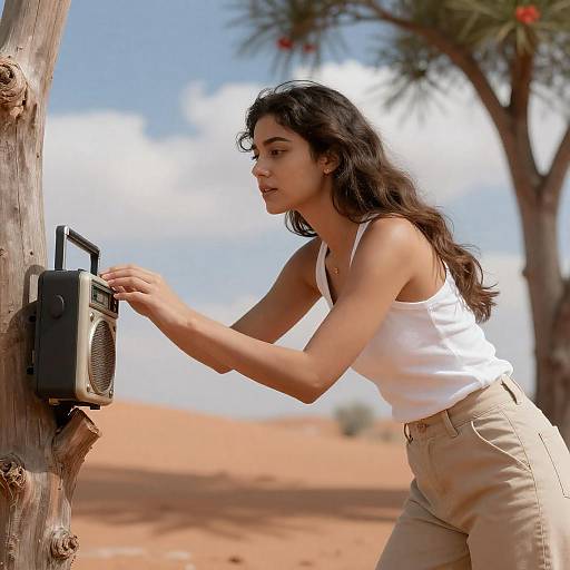 Young Woman Connecting with Nature