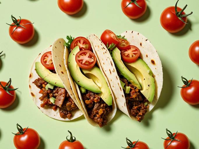 Charming Taco Themed Wallpaper Design