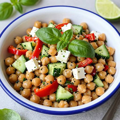 Vibrant Chickpea Salad with Lemon Basil