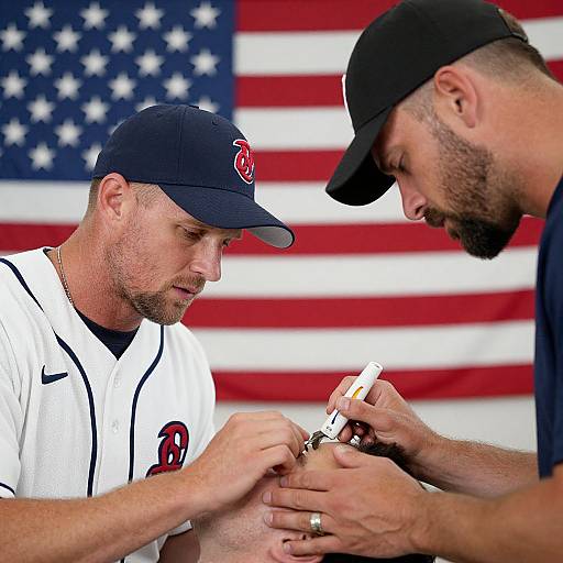 Healing Scene with American Flag