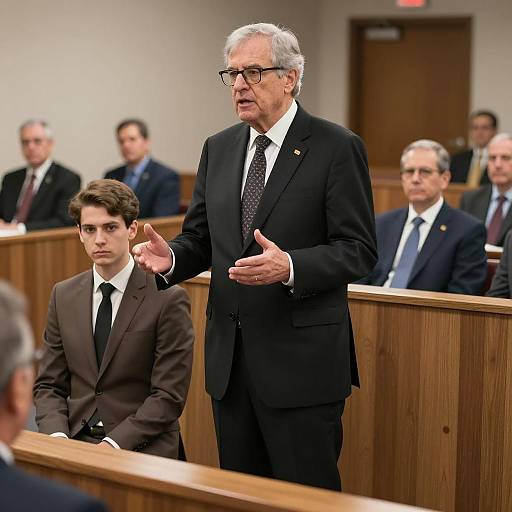 Lawyer Speaking in Courtroom